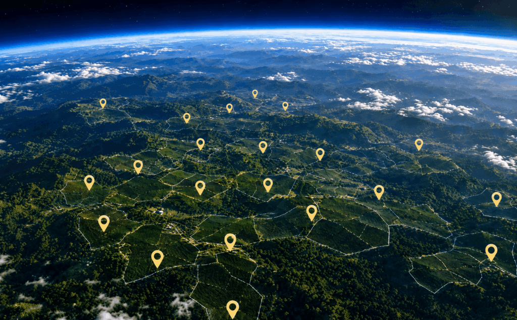 Trazabilidad del café mediante tecnología satelital y mapas de Coffee Canopy Partnership